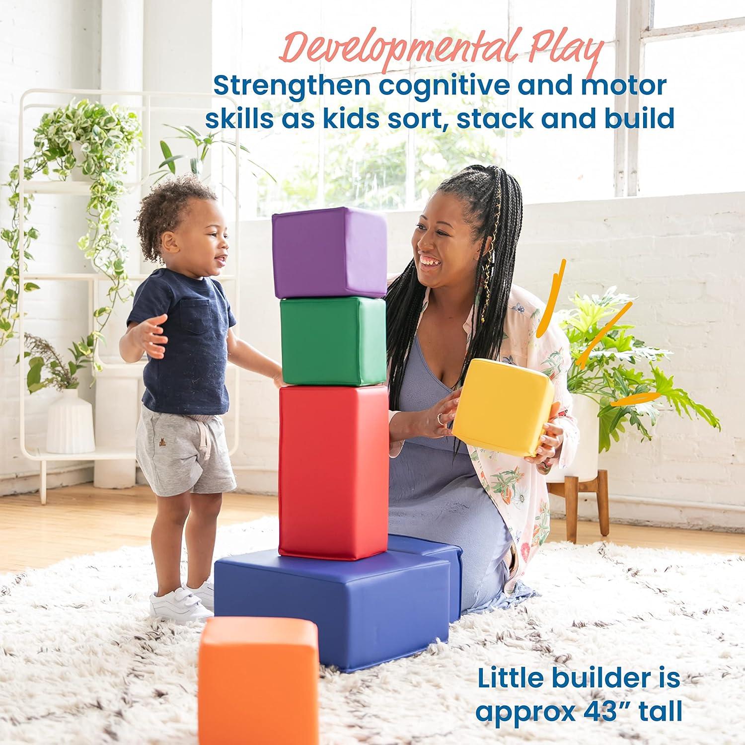 Bloques de Construcción de Espuma ECR4Kids - 7 Piezas Variadas