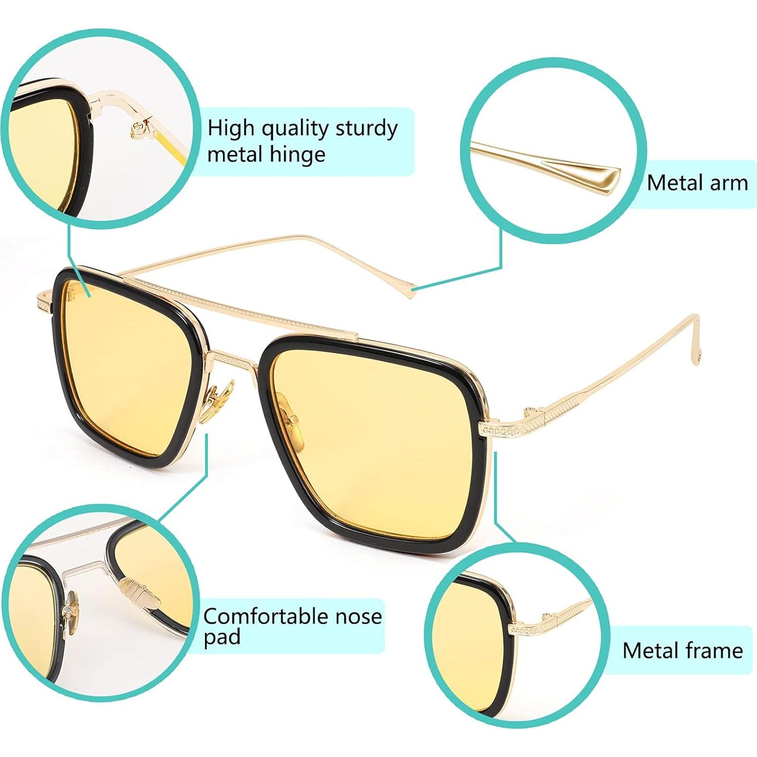 Gafas de Sol Cuadradas FEISEDY Retro UV400 para Mujeres