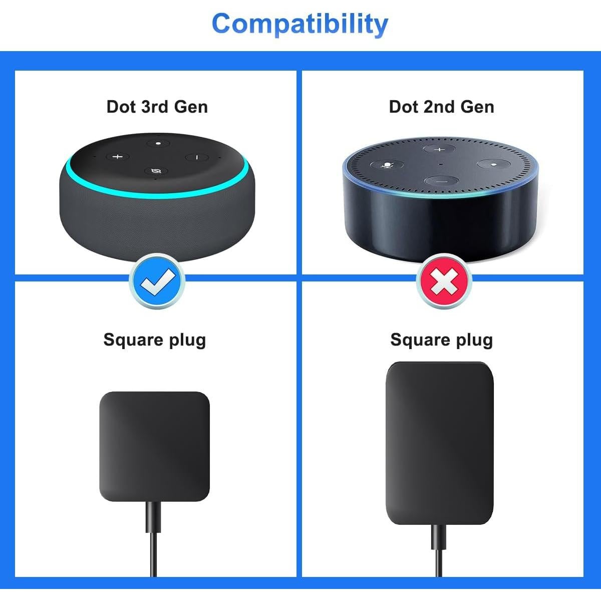 Soporte de Pared Suptek para Echo Dot 3ra Generación Negro