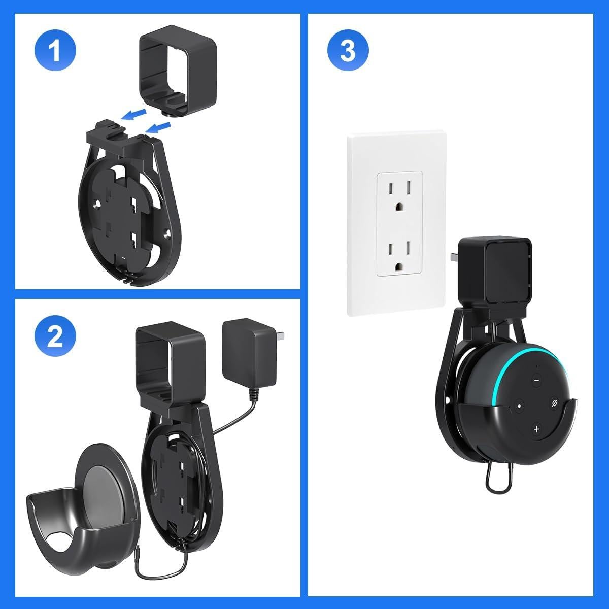 Soporte de Pared Suptek para Echo Dot 3ra Generación Negro