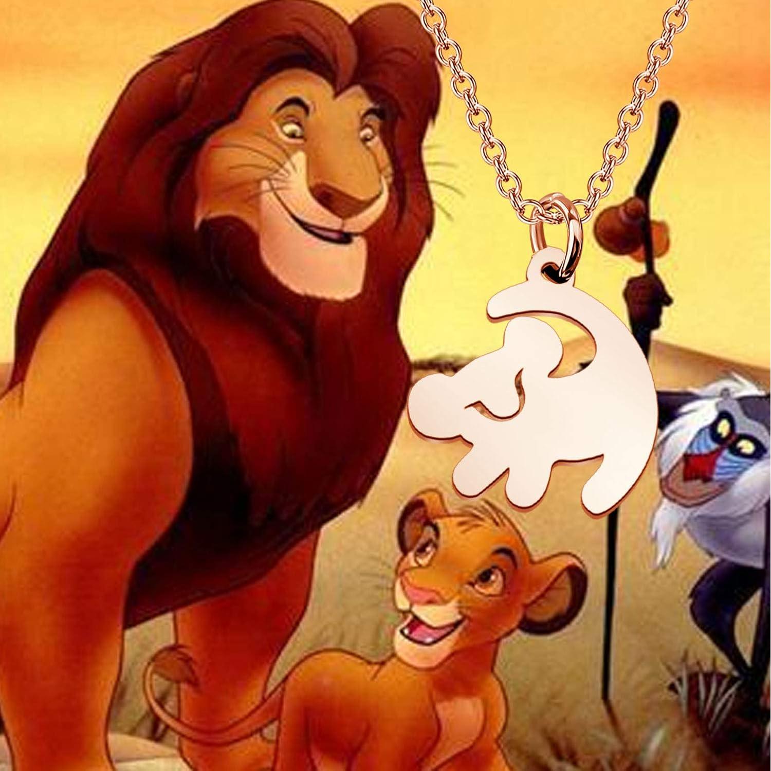 Collar de León FOTAP para Niña en Acero Inoxidable Oro Rosa