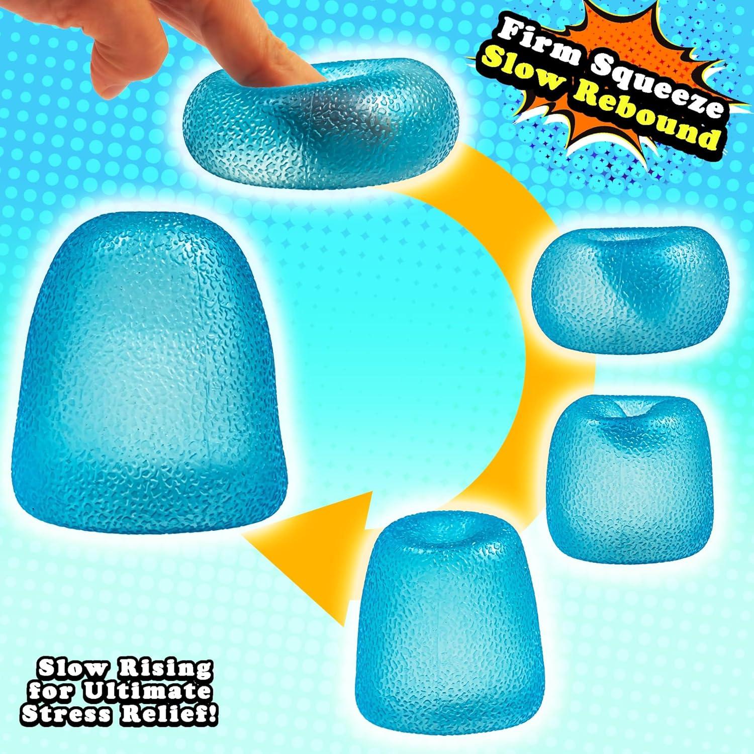 GummiFlex Mega Juguete Antiestrés Azul 8.9 cm - Gel Alta Densidad