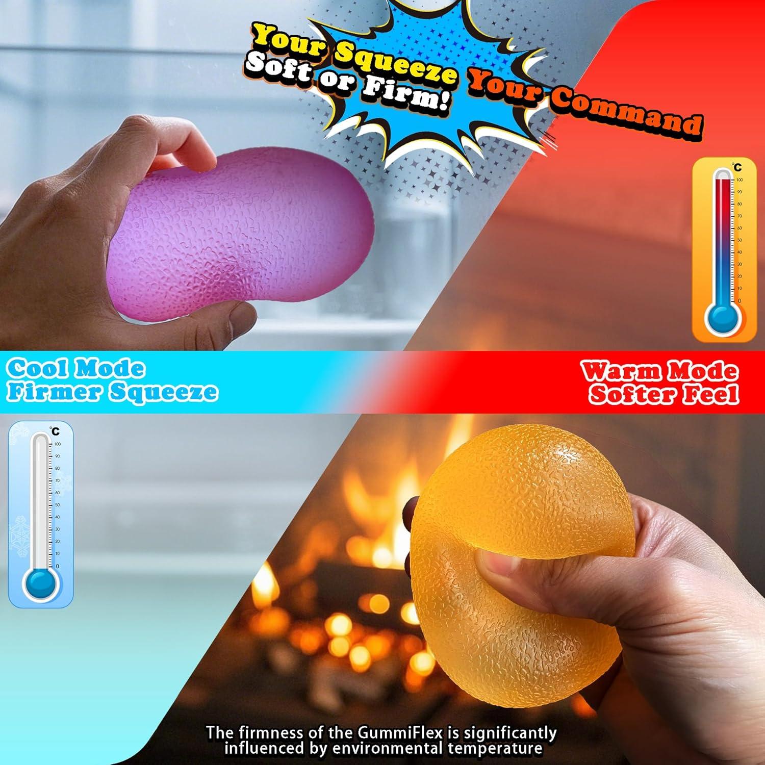 GummiFlex Mega Juguete Antiestrés Azul 8.9 cm - Gel Alta Densidad