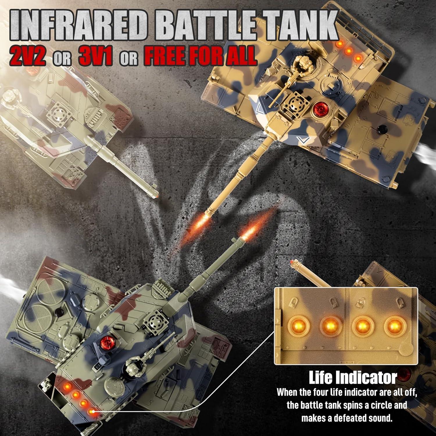 Tanque RC M1A2 Abrams Supdex 1/24 Control Remoto con Sonido