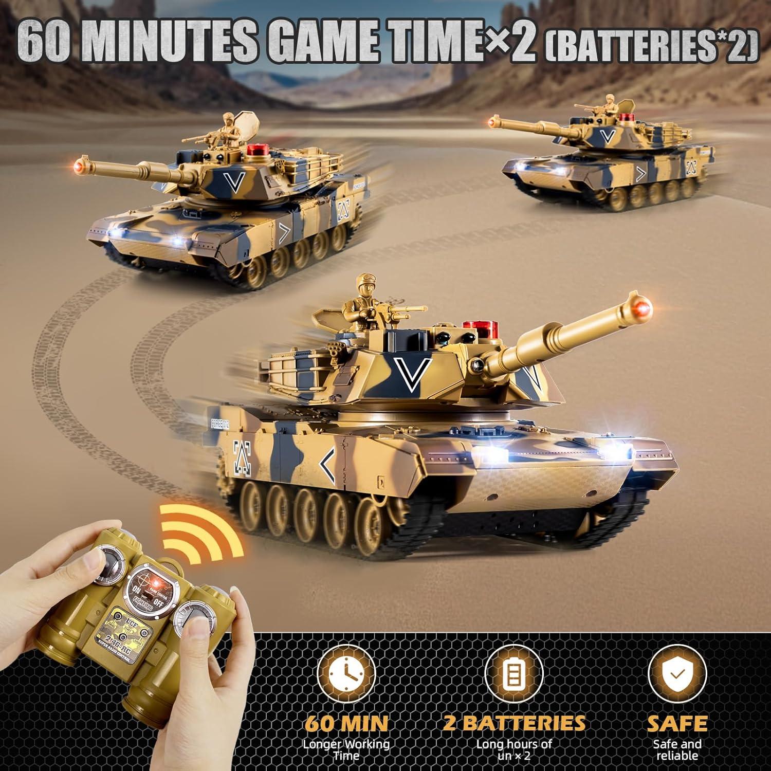 Tanque RC M1A2 Abrams Supdex 1/24 Control Remoto con Sonido