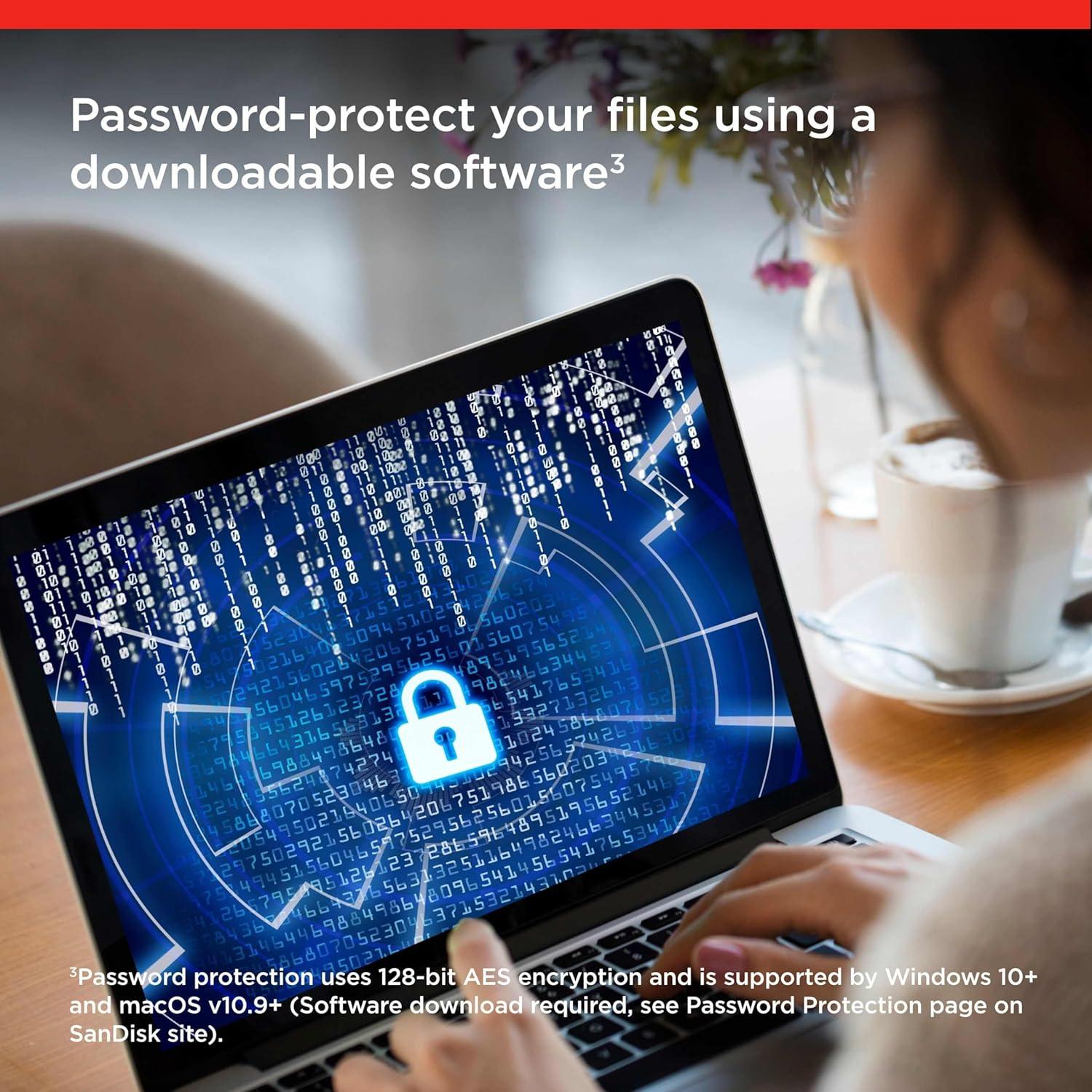 SanDisk 128GB Ultra Luxe USB 3.1 Flash Drive Negro