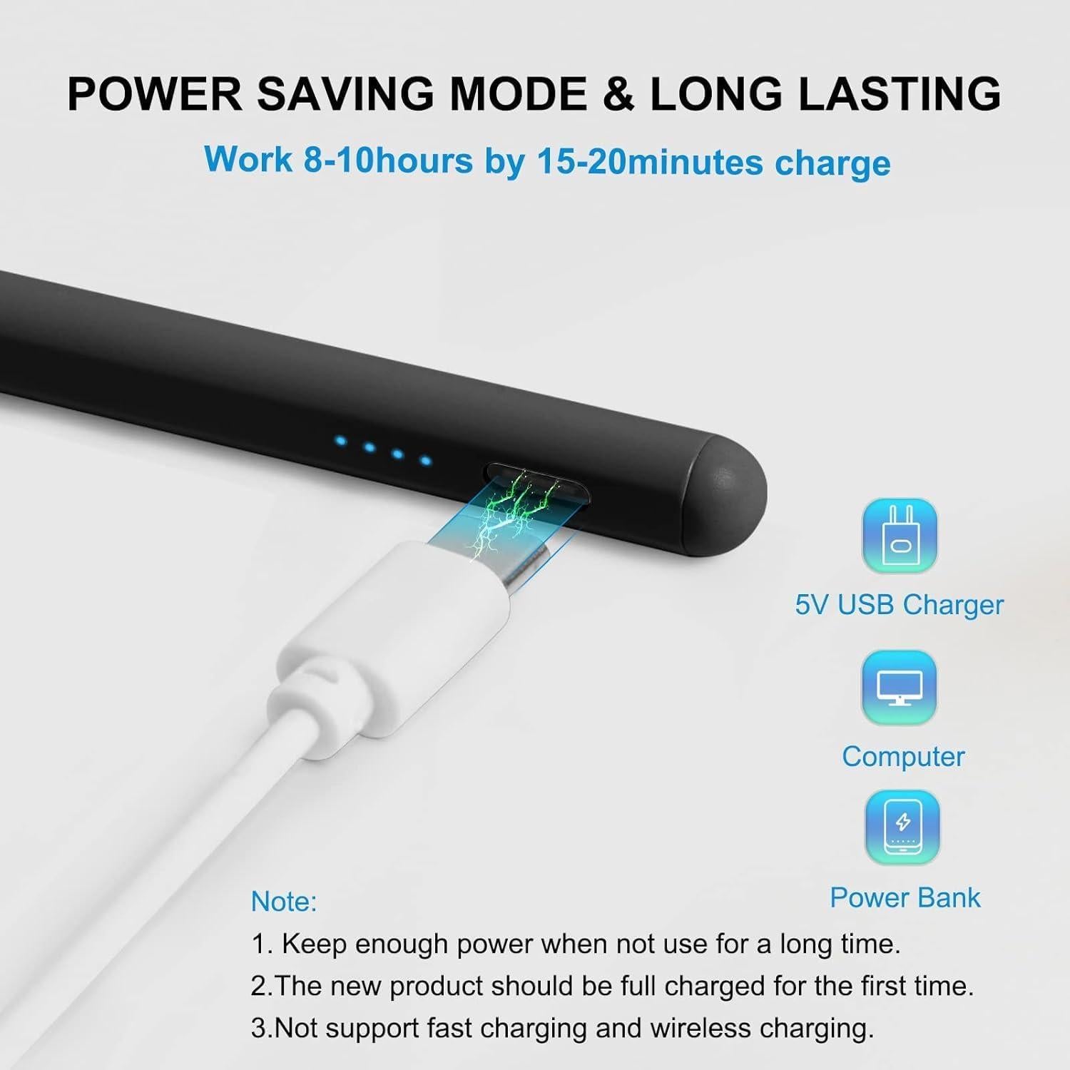 Lápiz Stylus Rgar para Samsung Galaxy Tab A9/A8/A7 - Negro