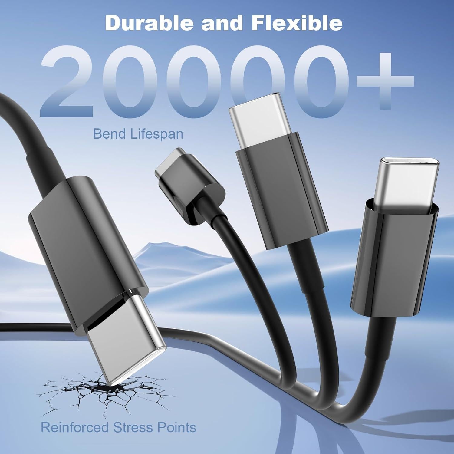 Cable Carplay USB A a USB C 2Pack 91cm Negro para iPhone 15/16