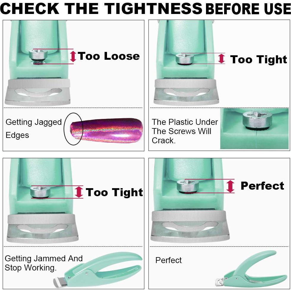 Cortador de Uñas Falsas GA&EN Verde Acrílico Ajustable