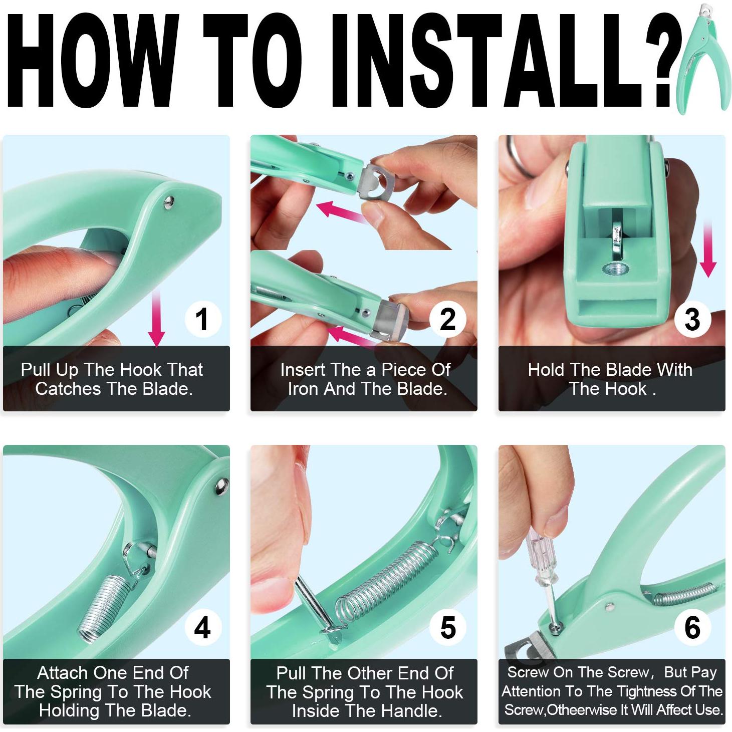 Cortador de Uñas Falsas GA&EN Verde Acrílico Ajustable