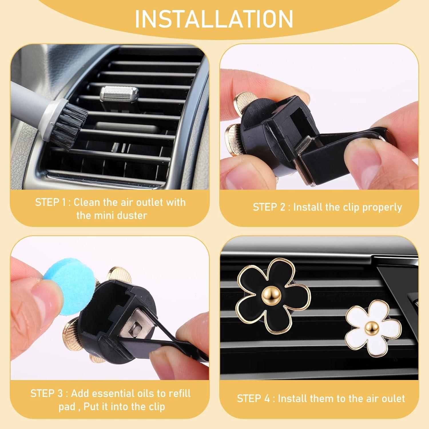 8 Clips de Ventilación de Aire Fresco Bremorou - Decoración Coche