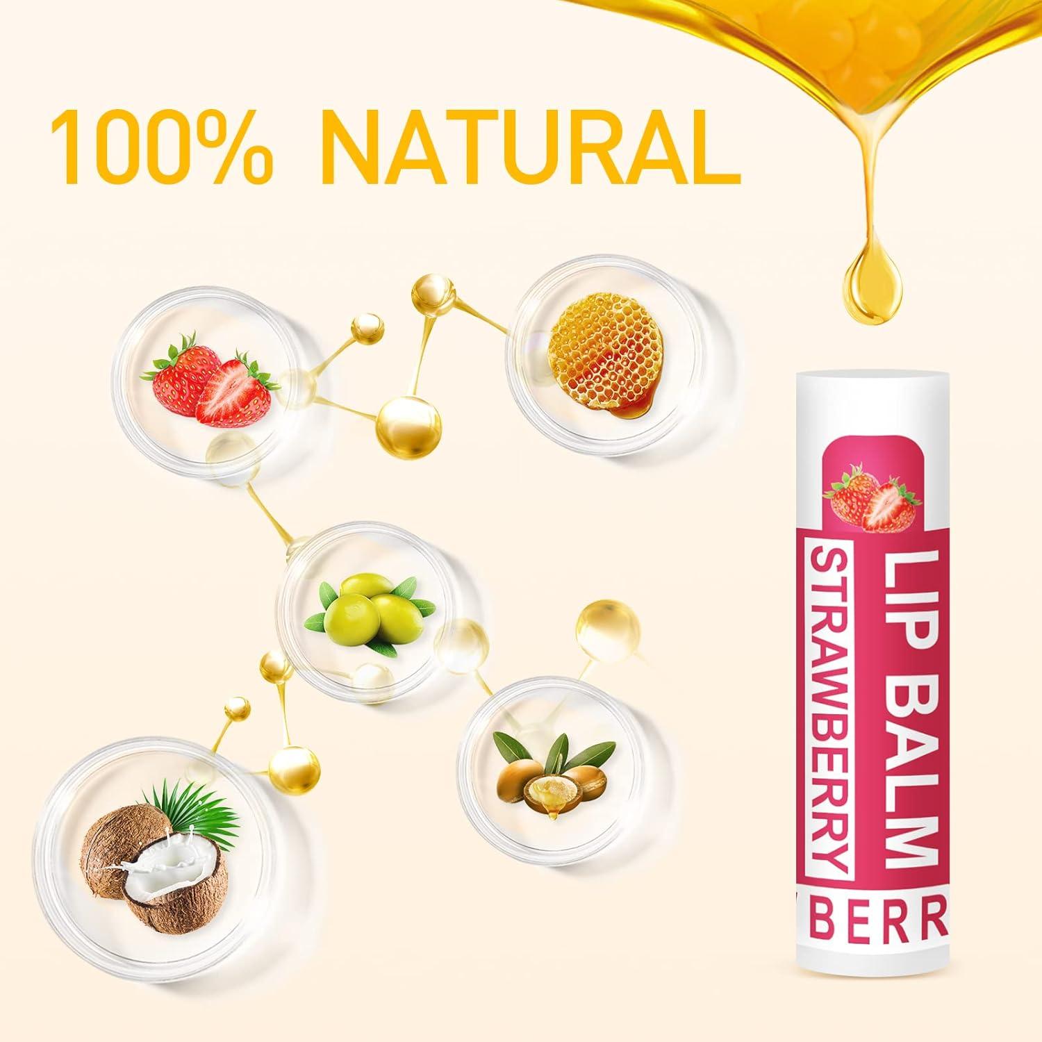 Bálsamos Labiales Naturales DMSKY - Paquete de 12 Sabores