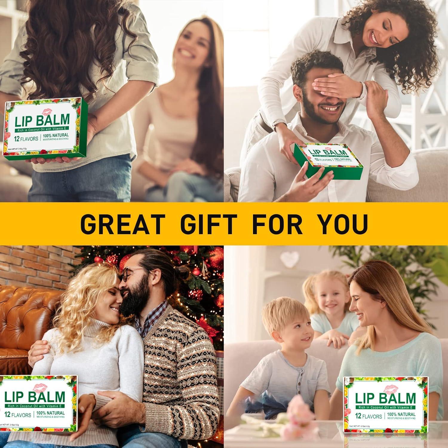 Bálsamos Labiales Naturales DMSKY - Paquete de 12 Sabores