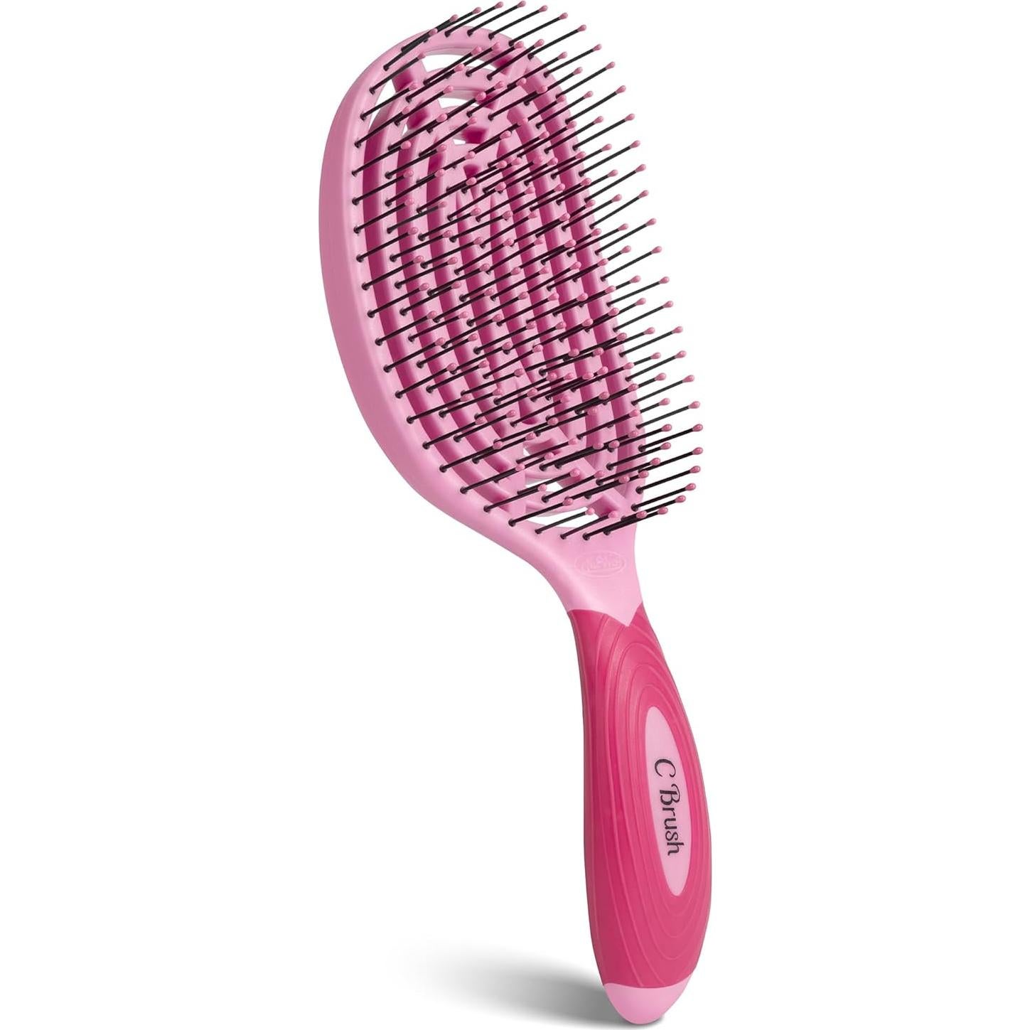 Cepillo Curvado Profesional NuWay 4Hair Rosa Pétalo 21.5cm