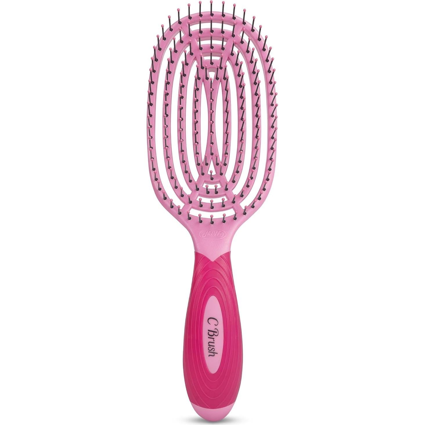 Cepillo Curvado Profesional NuWay 4Hair Rosa Pétalo 21.5cm