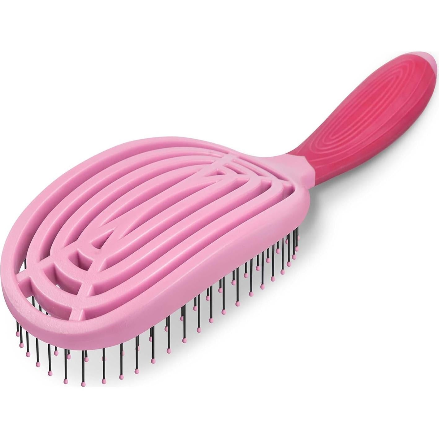 Cepillo Curvado Profesional NuWay 4Hair Rosa Pétalo 21.5cm