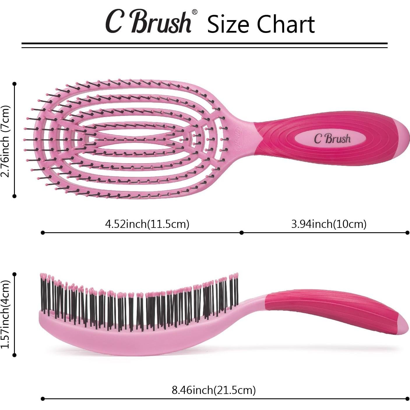 Cepillo Curvado Profesional NuWay 4Hair Rosa Pétalo 21.5cm