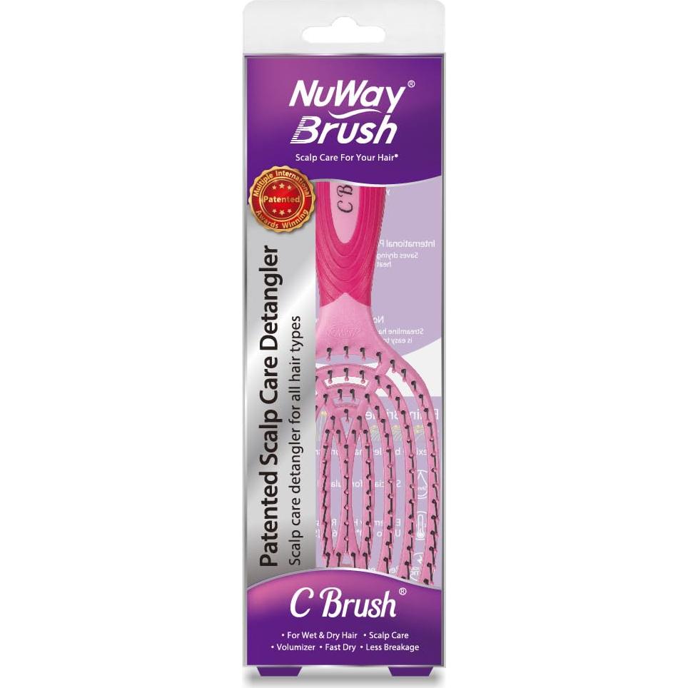 Cepillo Curvado Profesional NuWay 4Hair Rosa Pétalo 21.5cm