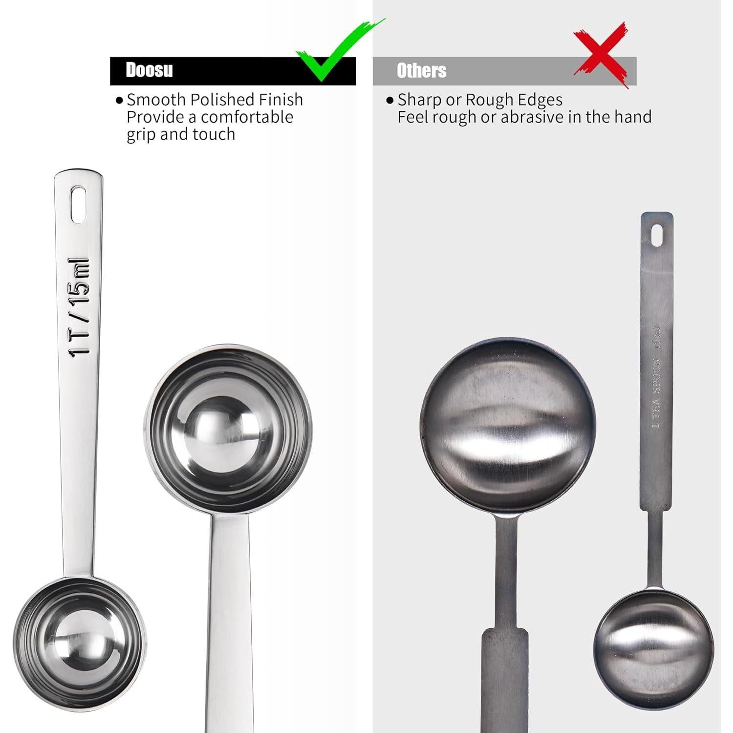 Cuchara Medidora de Acero Inoxidable Doosu 15ml 14.5cm