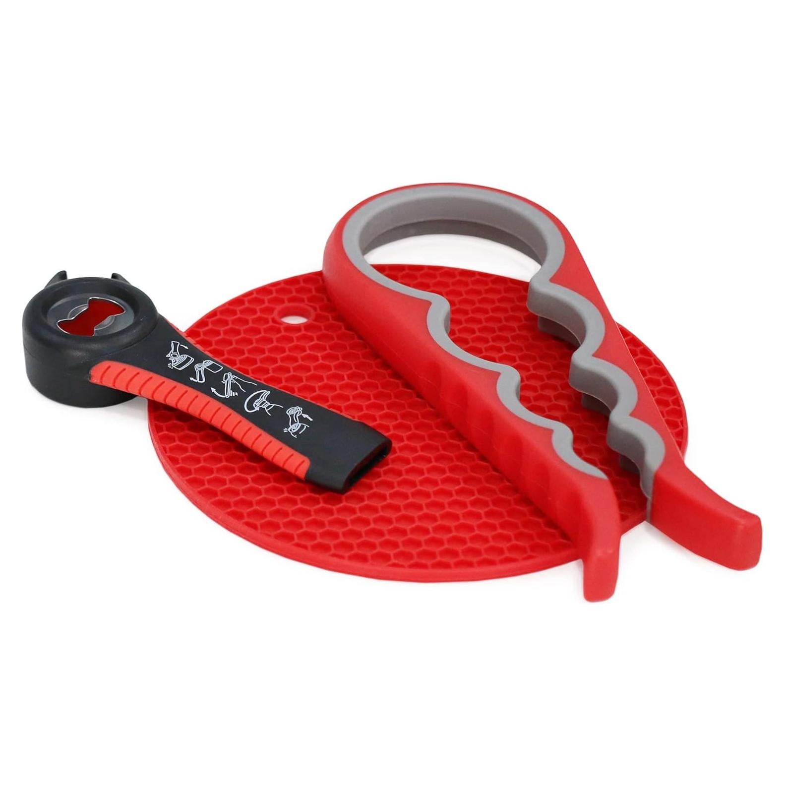 Abre Frascos Universal HealthSmart 3 Piezas Antideslizante