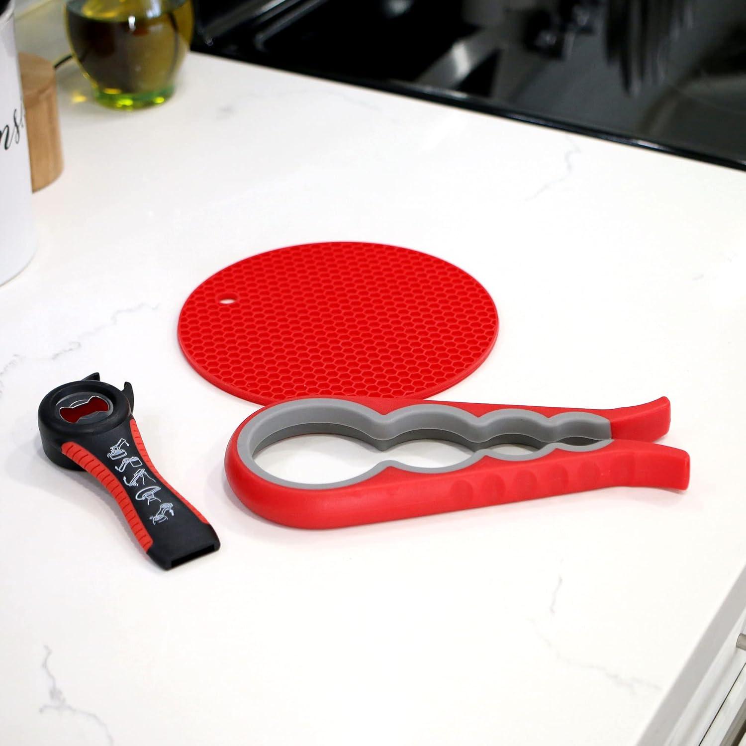 Abre Frascos Universal HealthSmart 3 Piezas Antideslizante