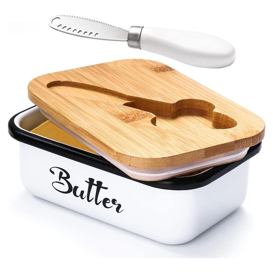 Plato para Mantequilla con Tapa AISBUGUR Acero Inoxidable 14x5.1 cm