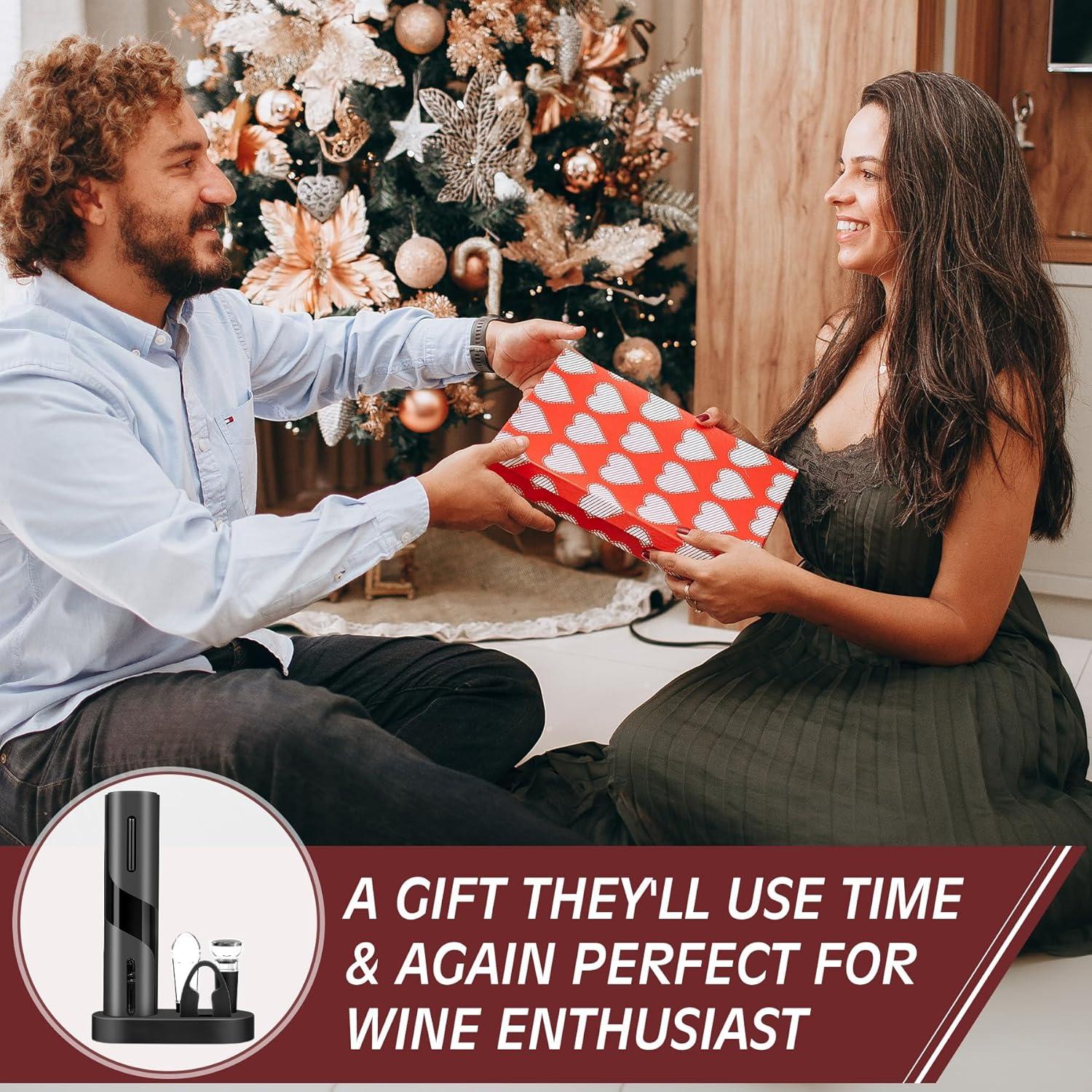 Set de abridor de vino eléctrico BreezeSound 6 en 1 recargable