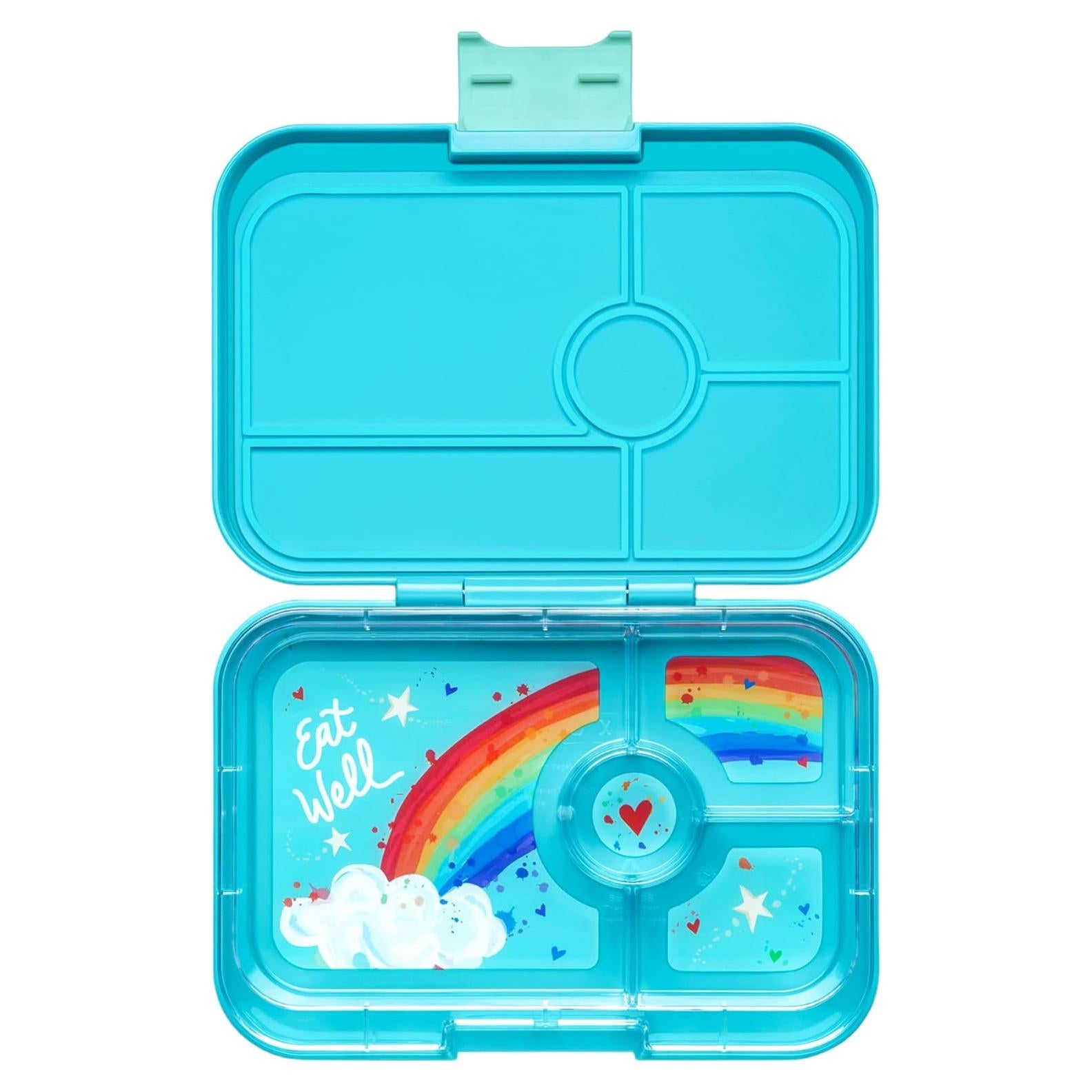 Yumbox Tapas Azul Arcoíris - Caja Almuerzo 4 Compartimentos 993ml