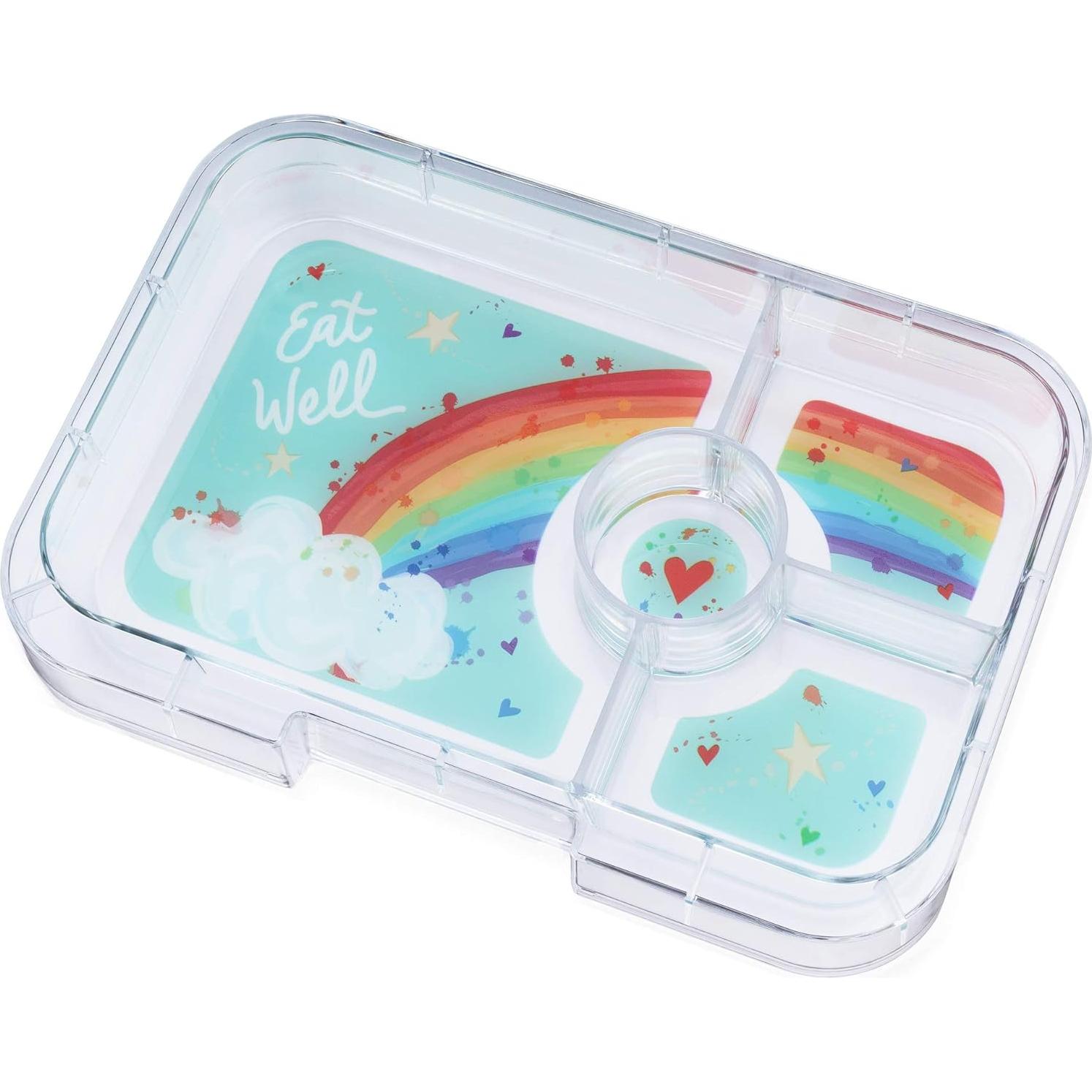 Yumbox Tapas Azul Arcoíris - Caja Almuerzo 4 Compartimentos 993ml