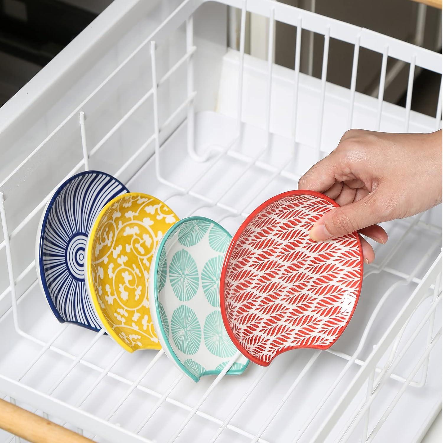 Soporte de Cuchara de Cerámica Selamica - Juego de 4 Colores