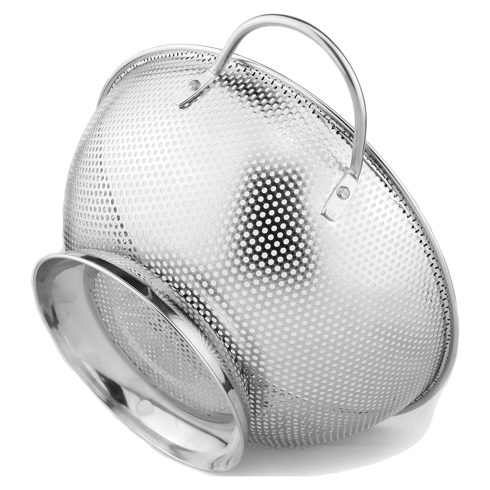 Colador Microperforado DLD de Acero Inoxidable 5L - Apto Lavavajillas