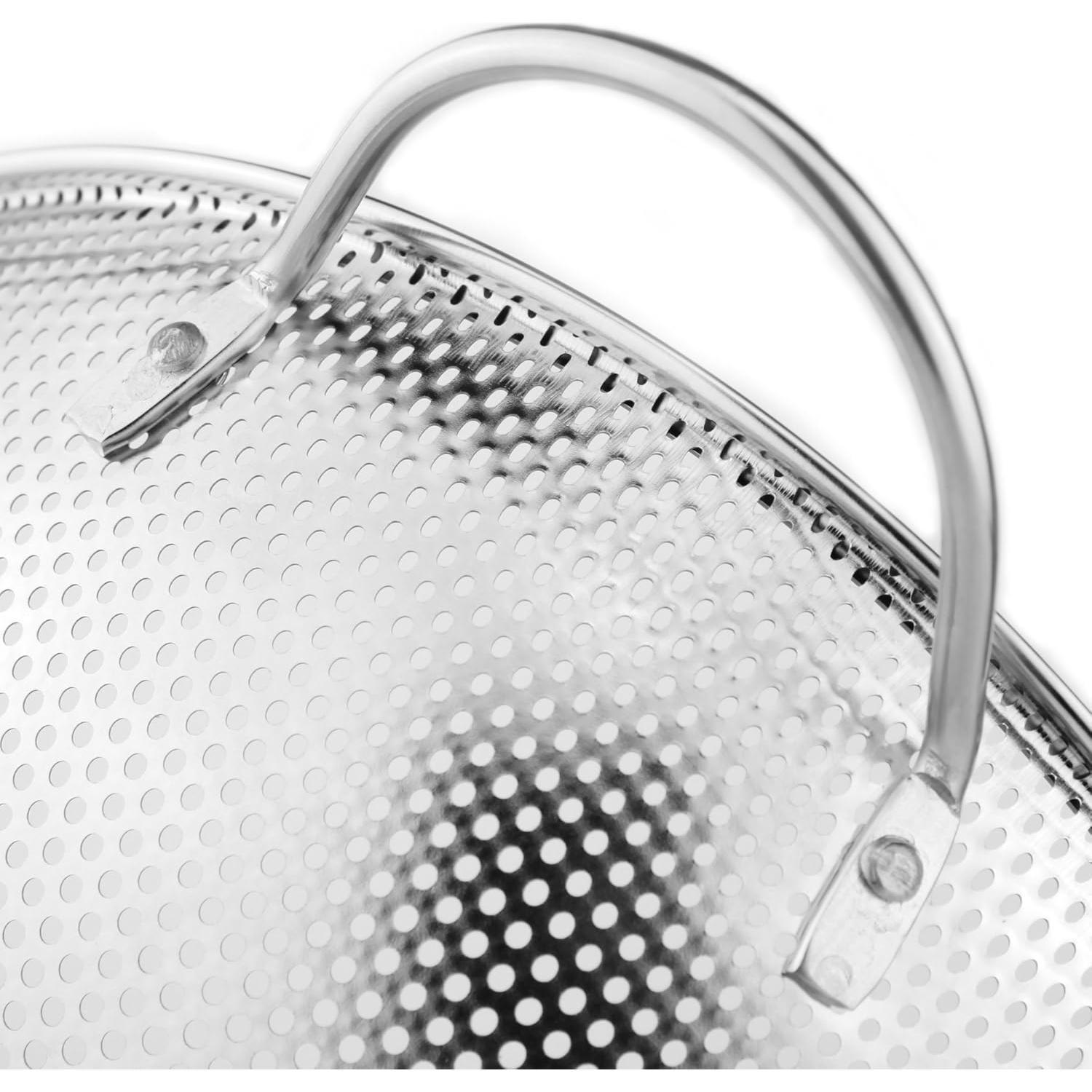 Colador Microperforado DLD de Acero Inoxidable 5L - Apto Lavavajillas