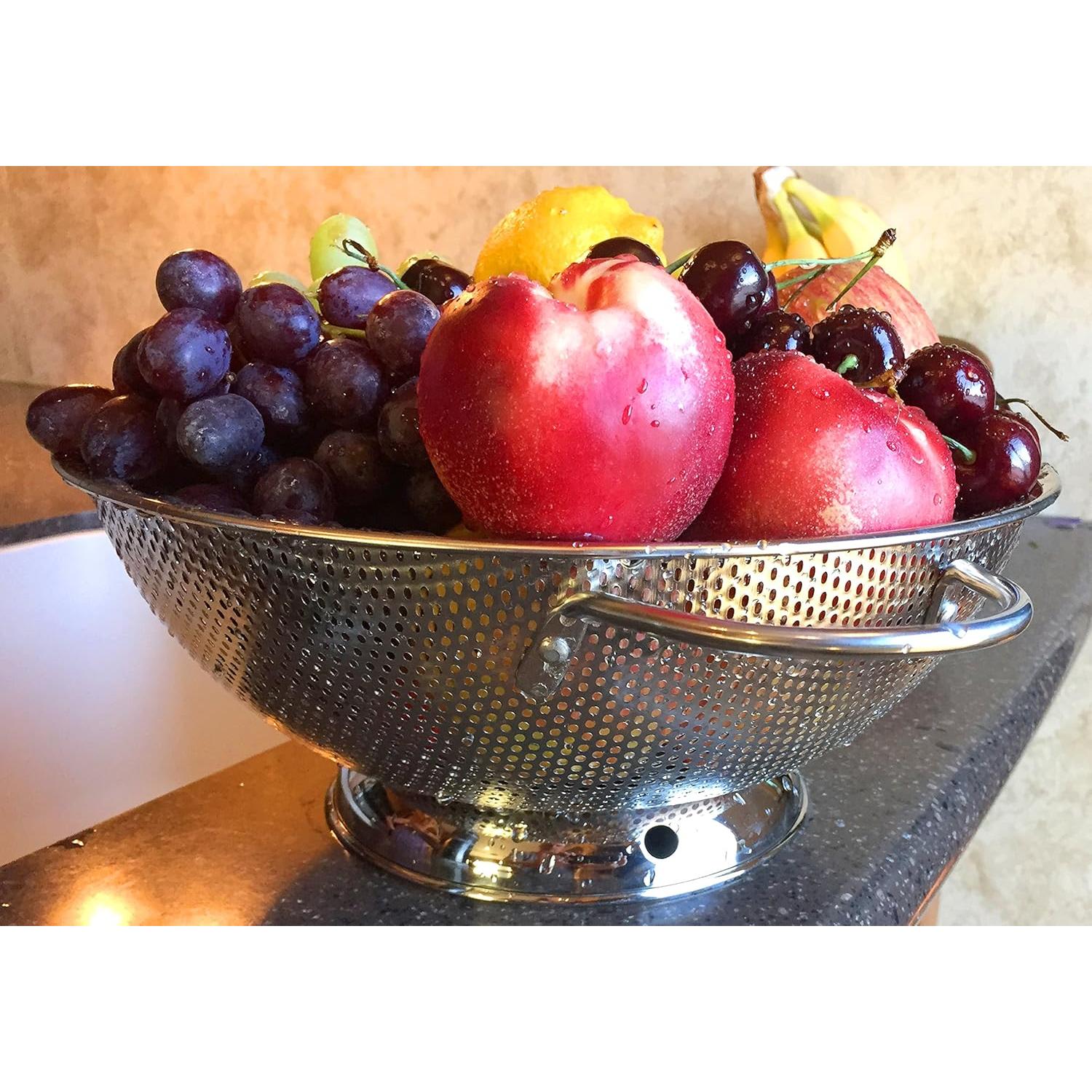 Colador Microperforado DLD de Acero Inoxidable 5L - Apto Lavavajillas