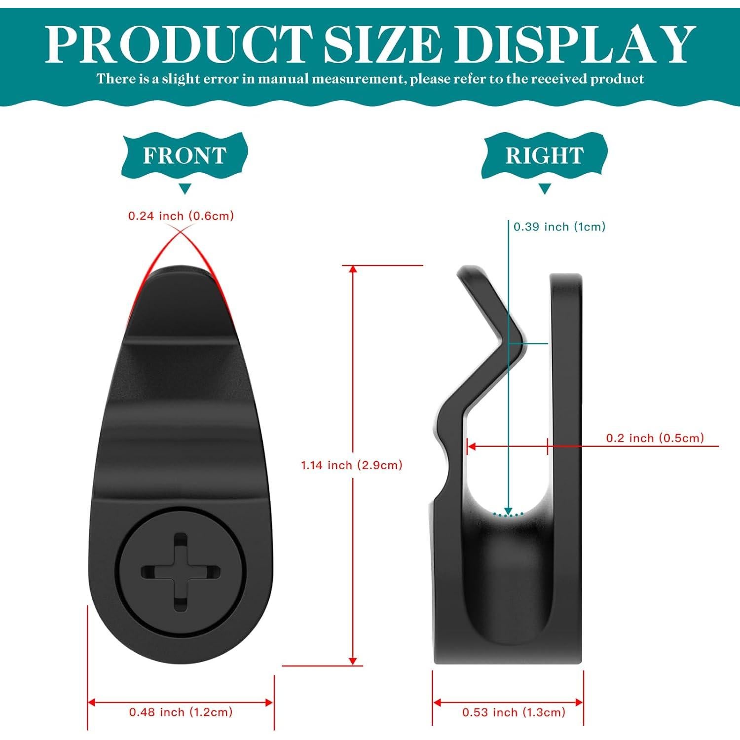 Ganchos para Luces de Exterior Lewufe - 50 Piezas Negros