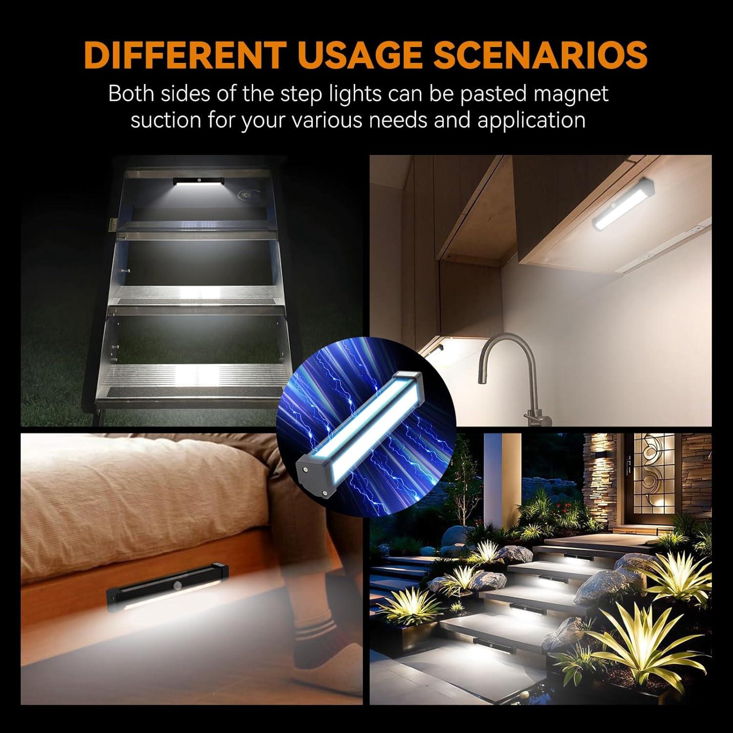 Luces de Escalera LED RVZONE con Sensor de Movimiento IP65