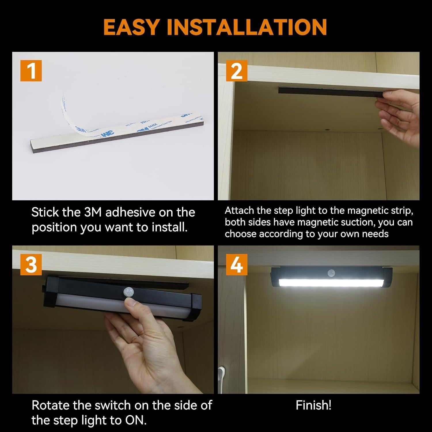 Luces de Escalera LED RVZONE con Sensor de Movimiento IP65