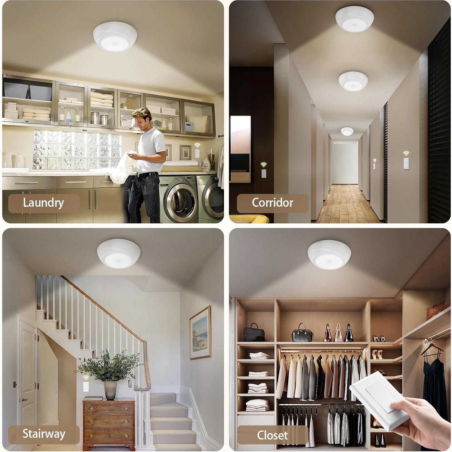 Luz de Techo SURAIELEC a Batería con Sensor de Movimiento 300LM