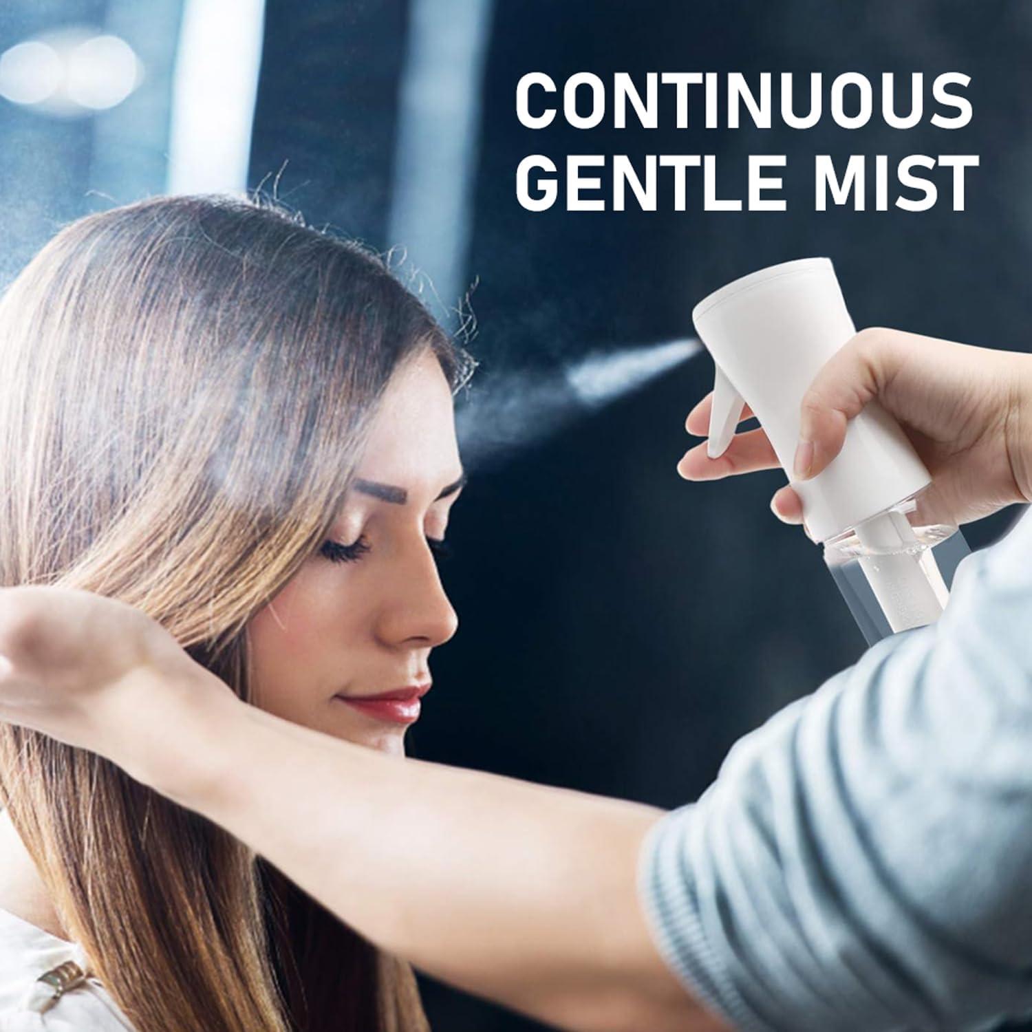 Botella de Spray Continua ELEMSY 200 ml - 2 Piezas, Nebulización Ultra Fina