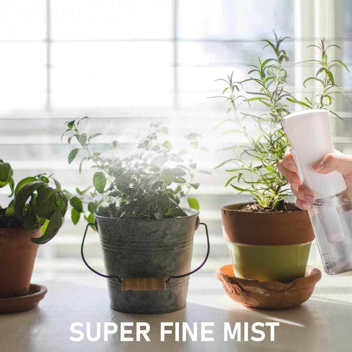 Botella de Spray Continua ELEMSY 200 ml - 2 Piezas, Nebulización Ultra Fina