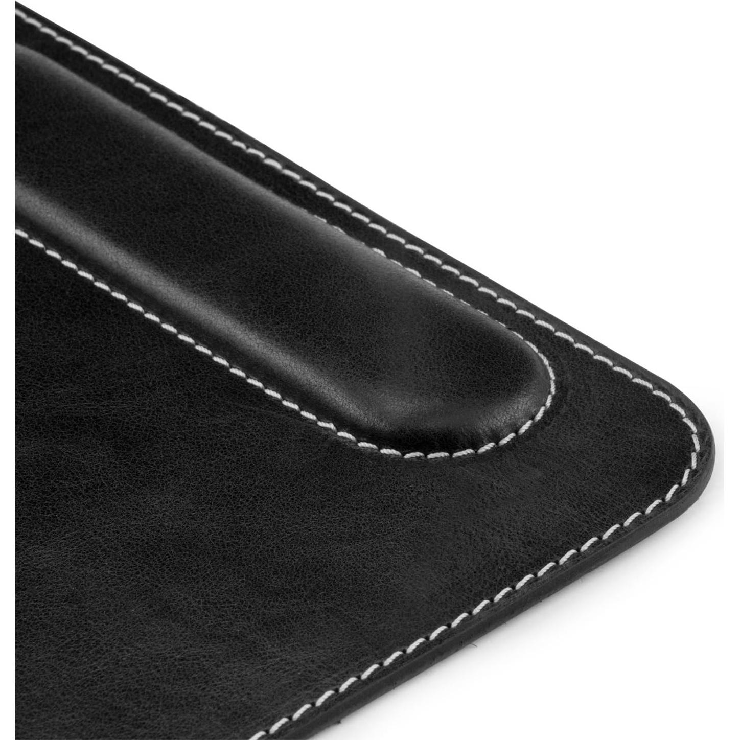 Alfombrilla de Ratón Londo de Cuero con Reposamuñecas - 20.8x20.8cm