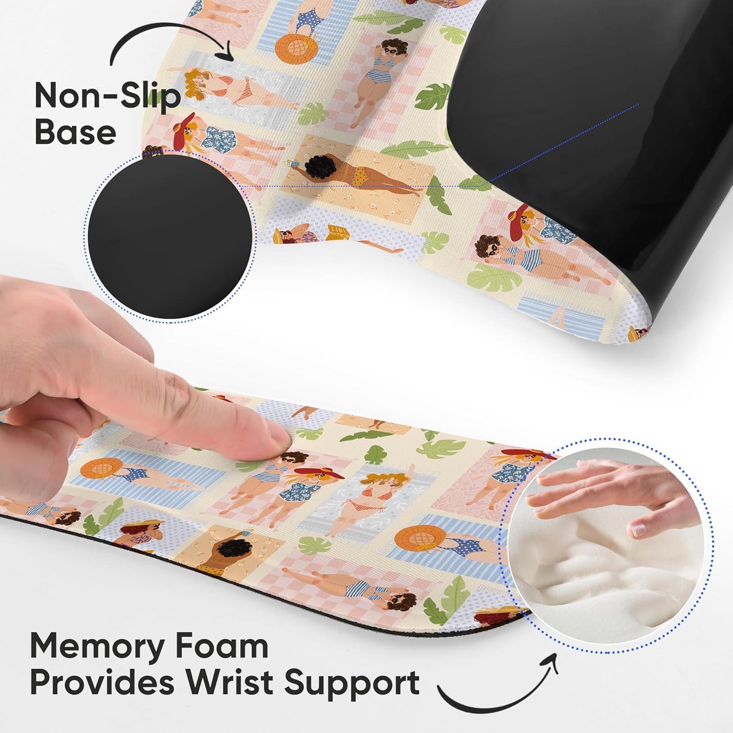 Conjunto de Reposamuñecas AUPET Ergonómico Espuma Viscoelástica