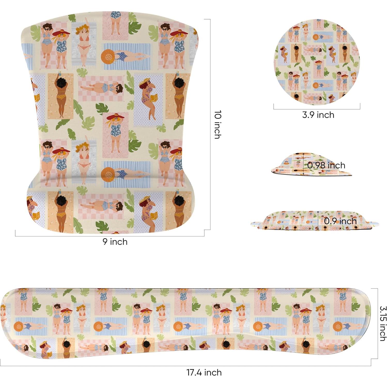 Conjunto de Reposamuñecas AUPET Ergonómico Espuma Viscoelástica