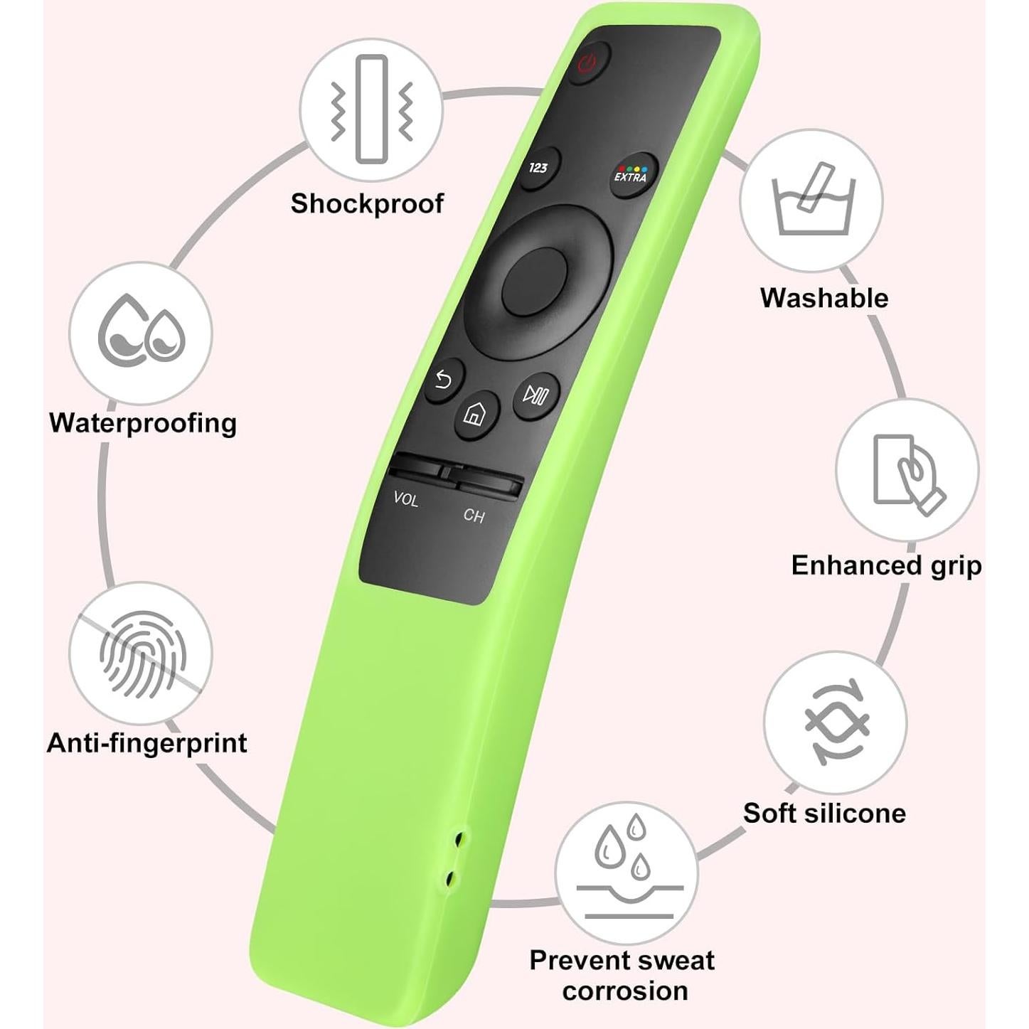 Funda Protectora de Silicona para Control Remoto Samsung BN59 - 2 Pack