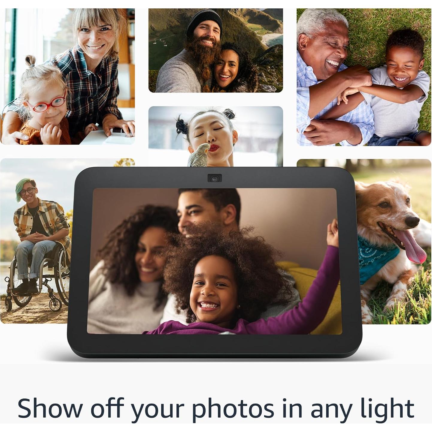 Echo Show 8 (newest model), With Spatial Audio, Smart Home Hub, and Alexa, Charcoal