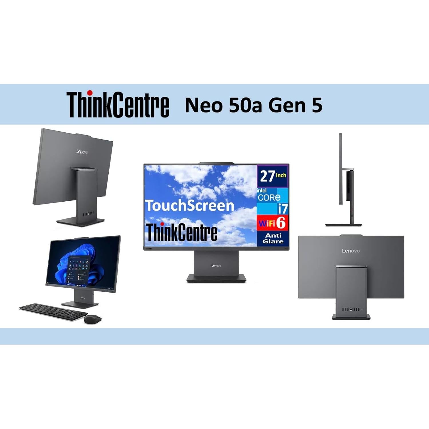 Lenovo ThinkCentre Neo 50a Gen 5 Todo-en-Uno 27" FHD i7-13620H 16GB 1TB SSD