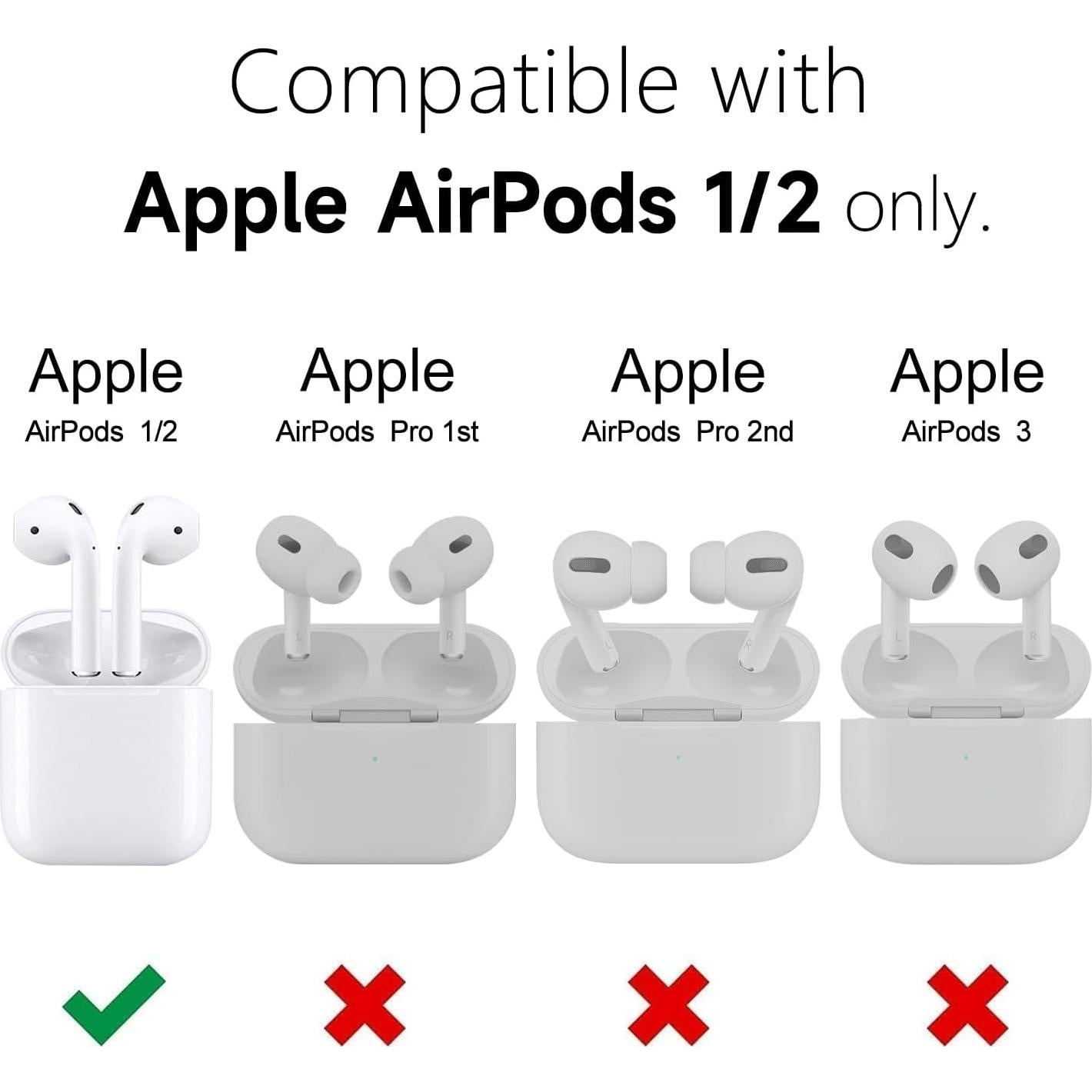 Funda de Silicona Oakxco para Airpods 1ª/2ª Gen Beige
