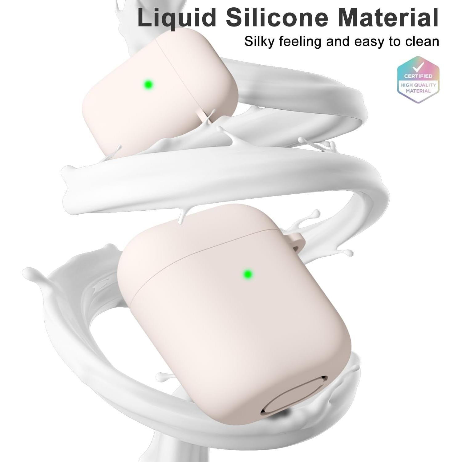 Funda de Silicona Oakxco para Airpods 1ª/2ª Gen Beige