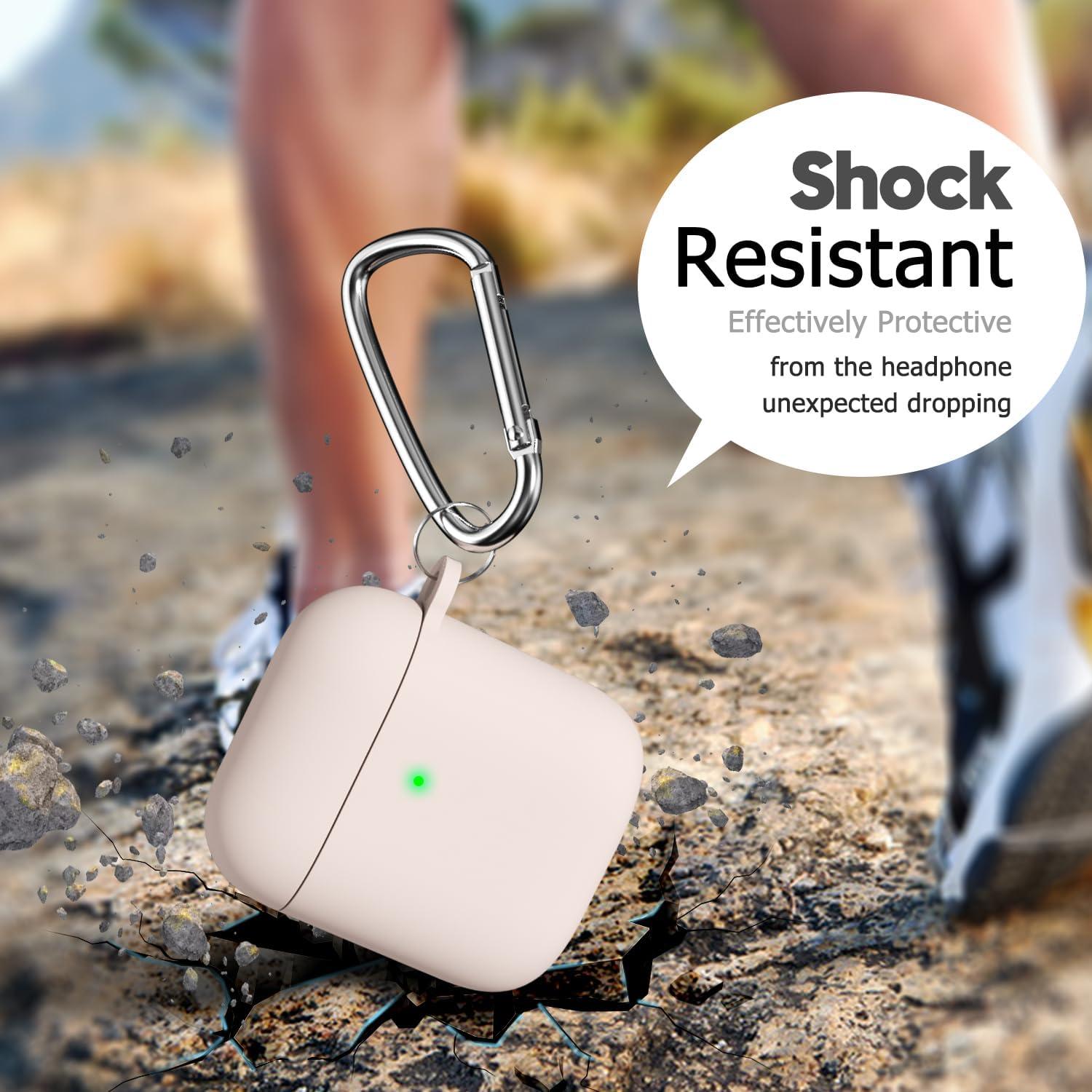 Funda de Silicona Oakxco para Airpods 1ª/2ª Gen Beige