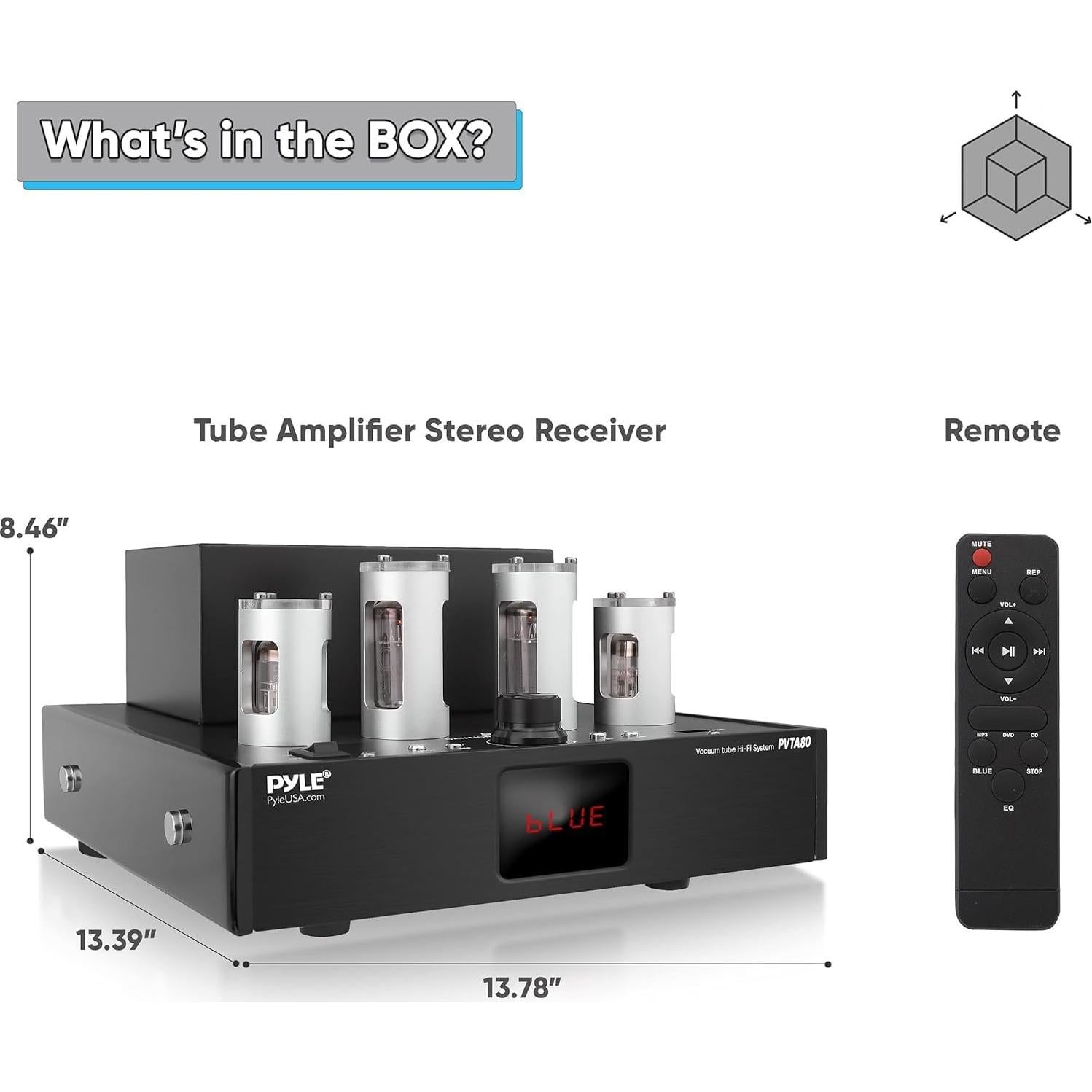 Amplificador de Potencia Pyle PVTA80 Bluetooth 500W Tubo