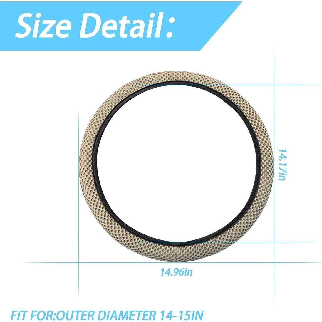 Cubierta de Volante Elástico Moly Magnolia 15 Pulgadas Beige